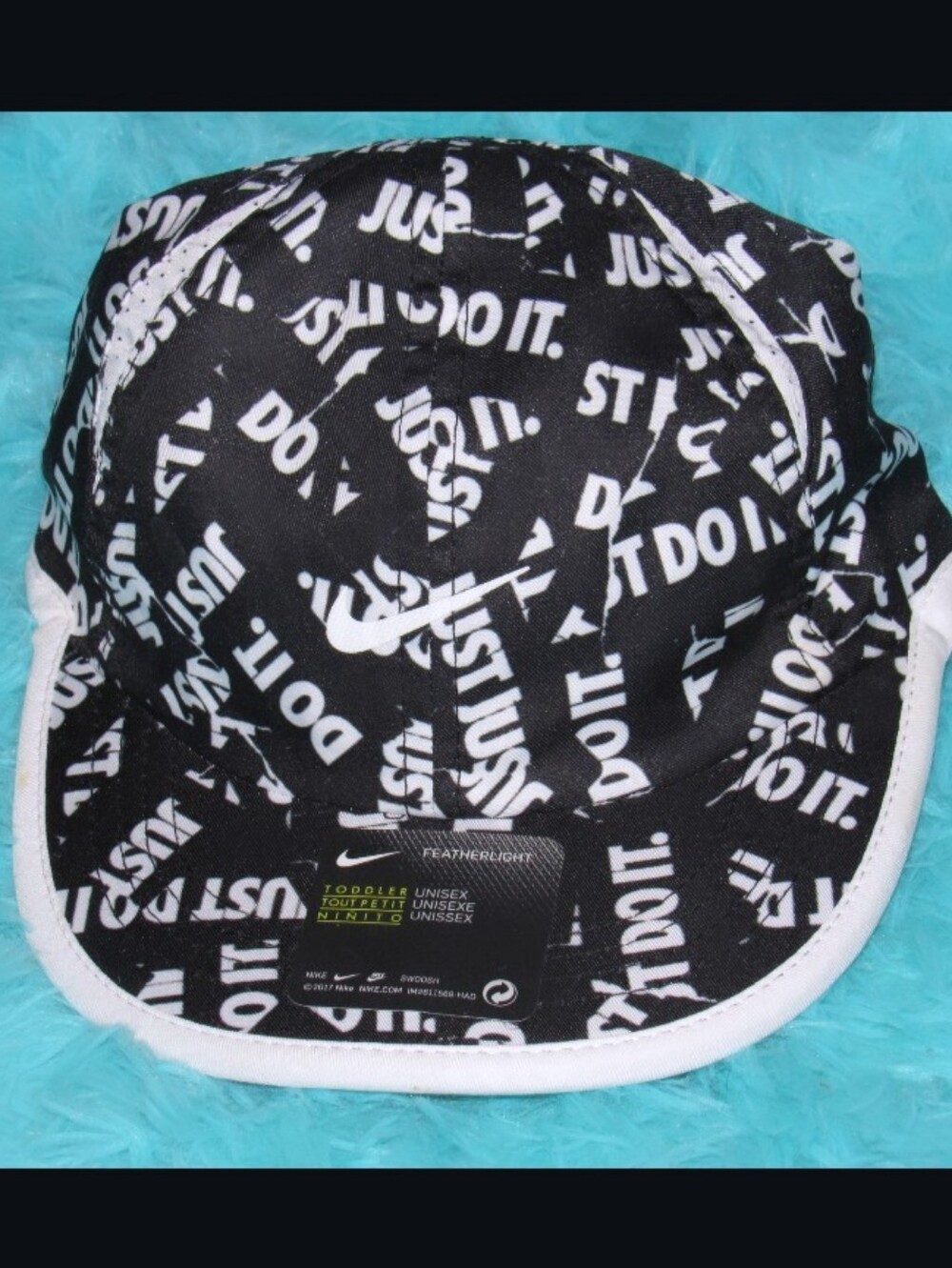 Nike Black and White 'Just Do It' Toddler Logo Cap